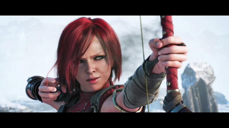 Red-haired Archer Aiming Bow