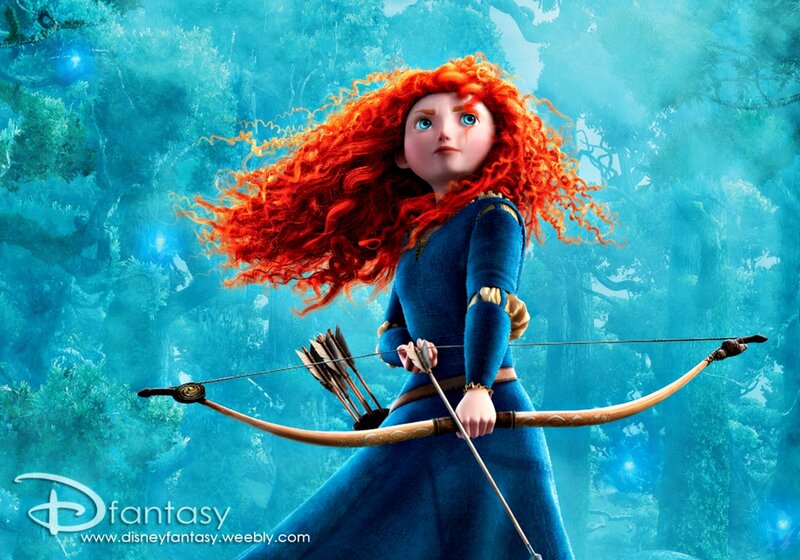 Red-haired Archer Woman — Blue