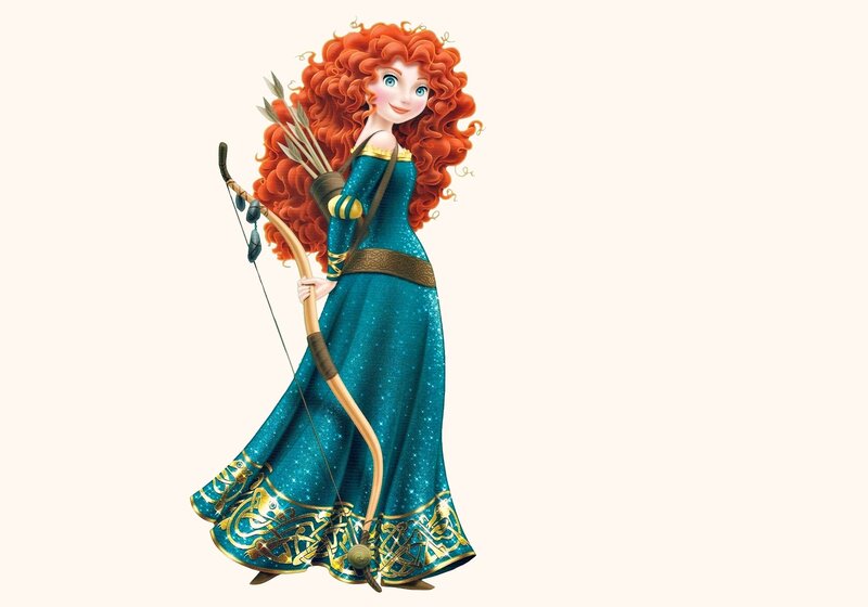 Red-haired Archer Woman — Teal