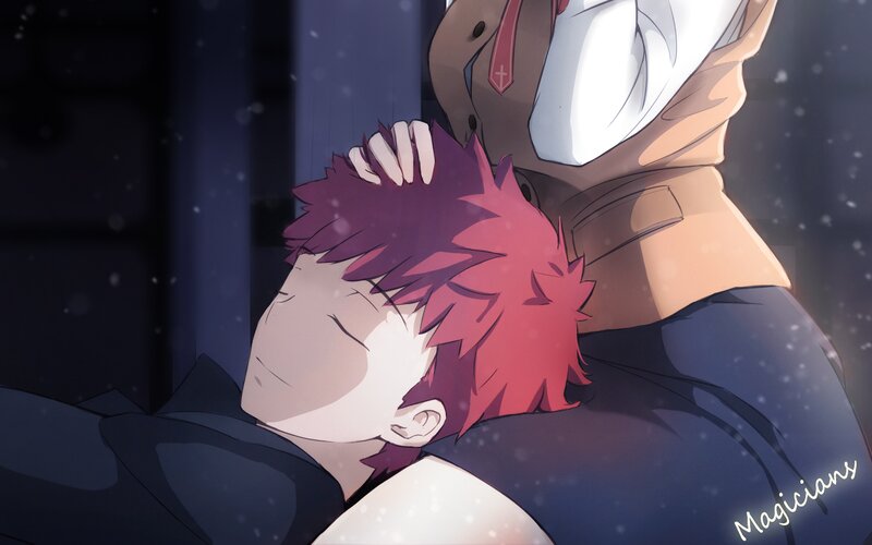 Red-haired Boy in Arms