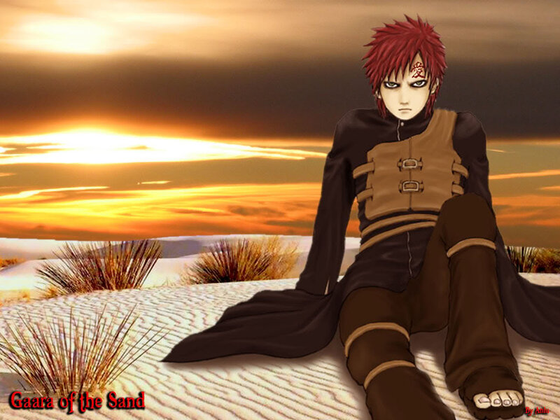Red-haired Boy in Desert — Orange