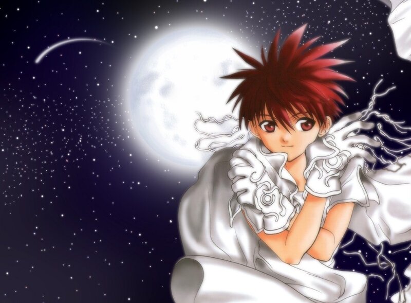 Red-haired Boy in White Robe — Dramatic