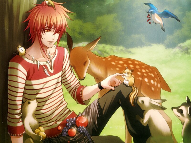 Red-haired Boy with Animals