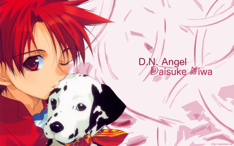 Red-haired boy with dalmatian