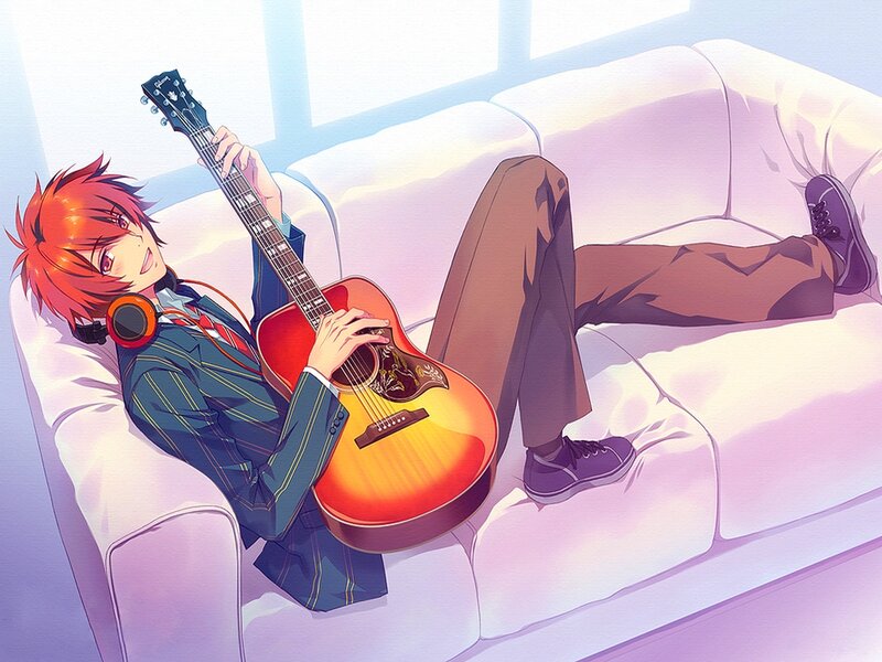 Red-haired Boy with Guitar