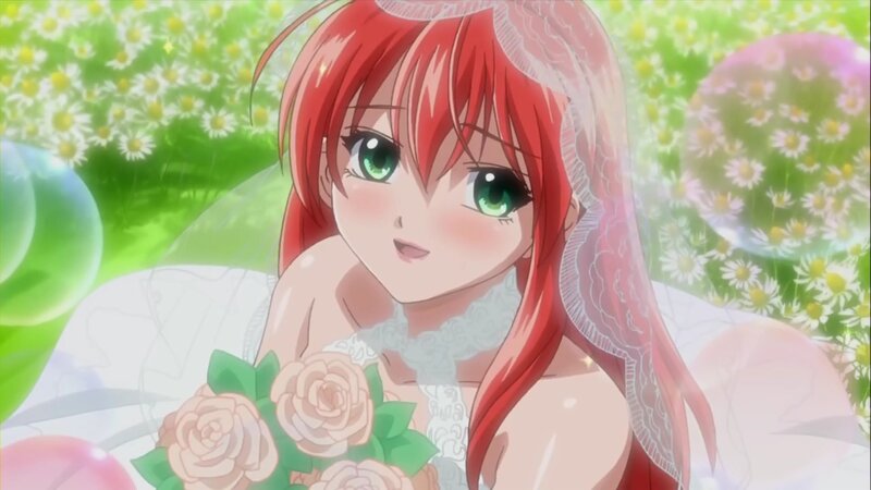 red-haired bride in a field