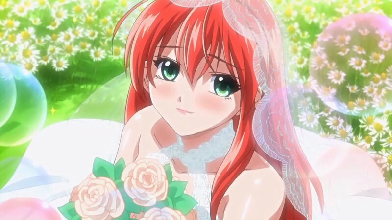 red-haired bride in a field