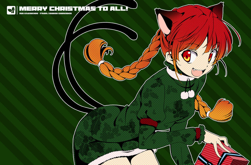 Red-haired Cat Girl — Green