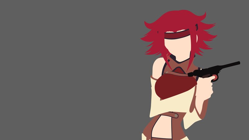 Red-haired Character Holding Gun