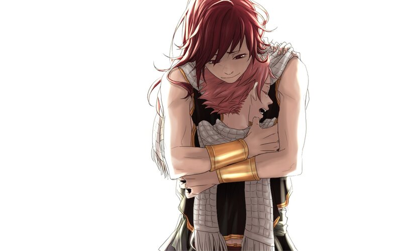 Red-haired Character Hugging
