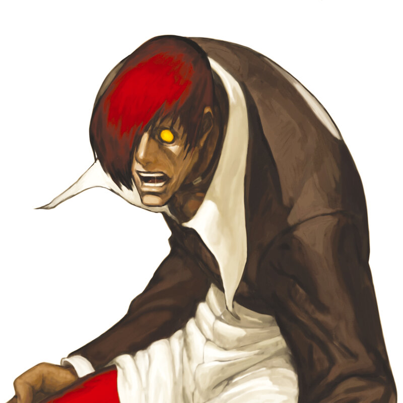 red-haired character in dark robe