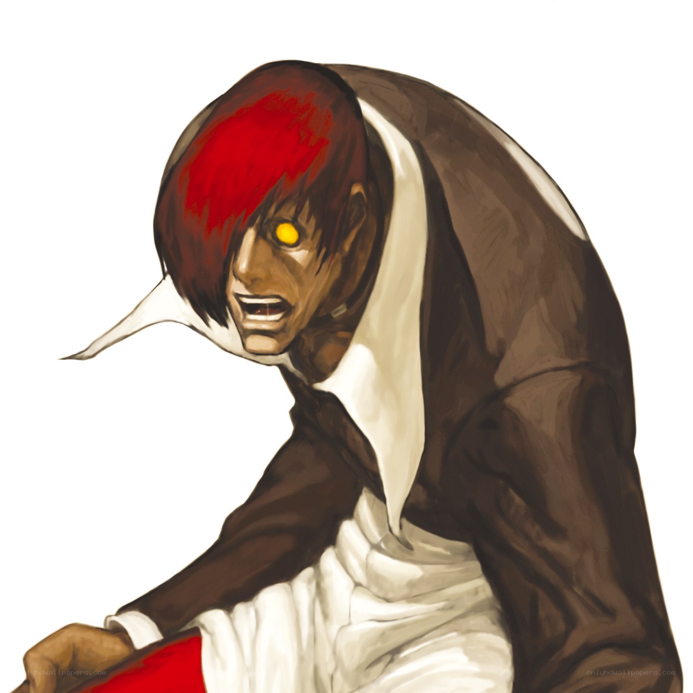 red-haired character in dark robe