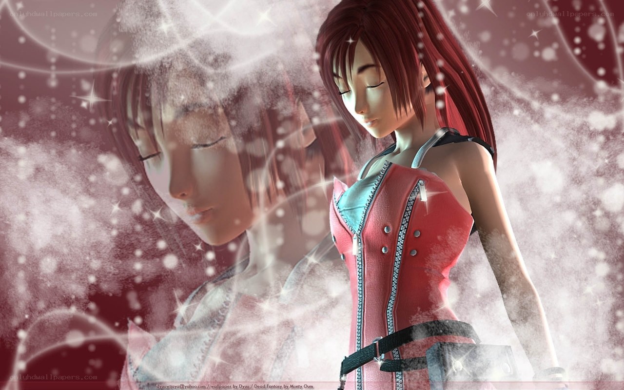 Red-haired character in red outfit