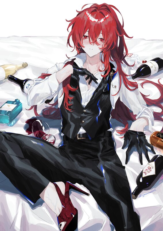 Red-haired Character in Suit — Red