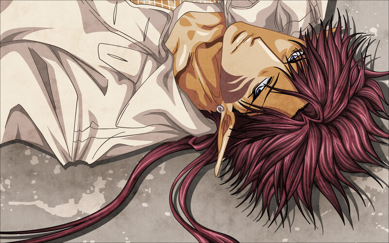 Red-haired Character Lying — Maroon