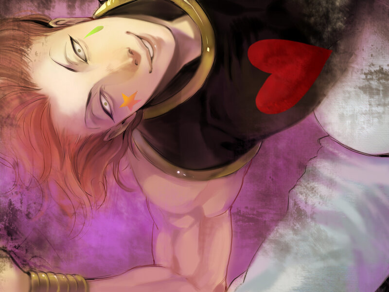 Red-haired Character Lying — Purple