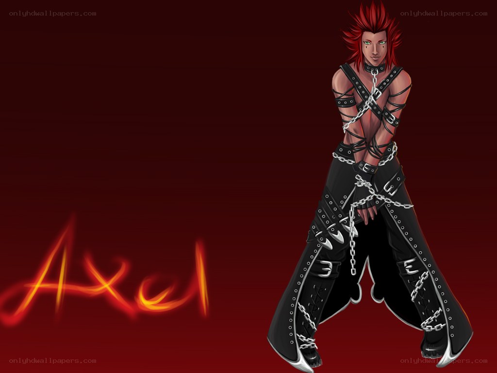 Red-haired character with chains