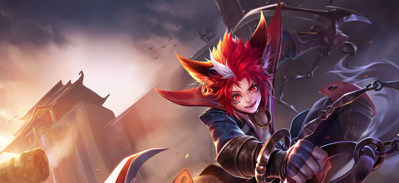 Red-haired Character with Chains — Red