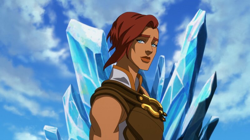 Red-haired Character with Crystals