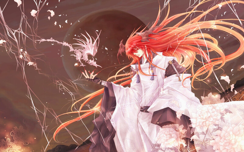 Red-haired Character with Dragon