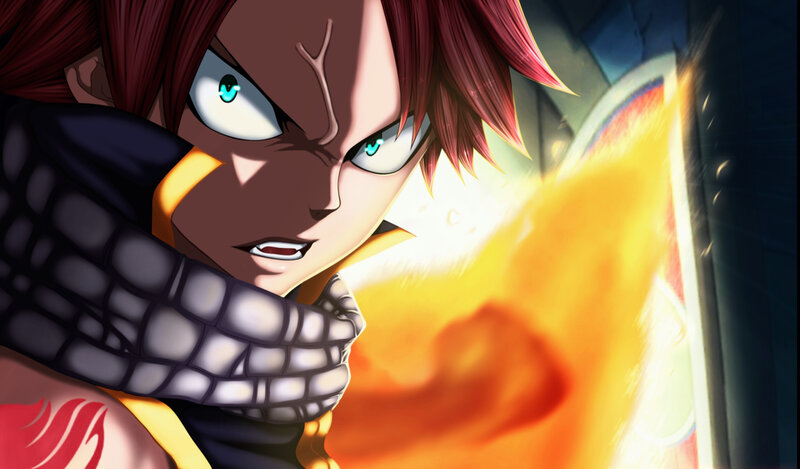 Red-haired Character with Fire — Red