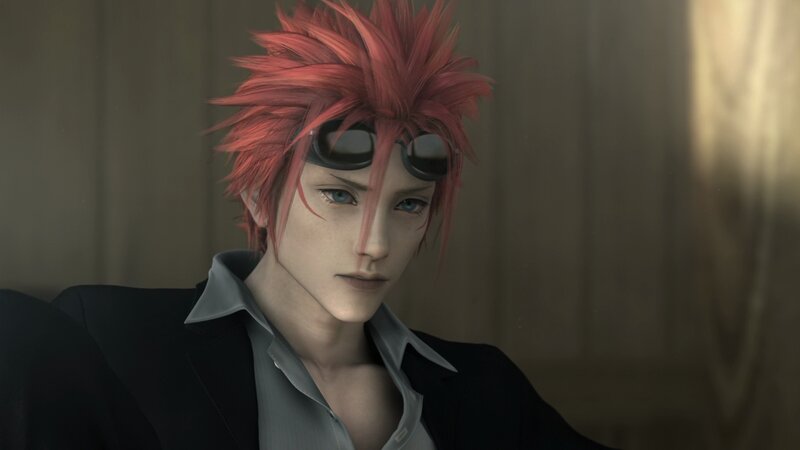 Red-haired Character with Goggles — Red, Serious