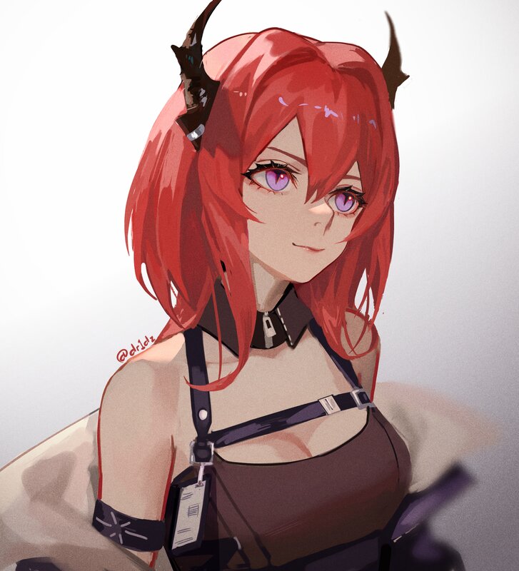Red-haired Character with Horns — Red, Neutral