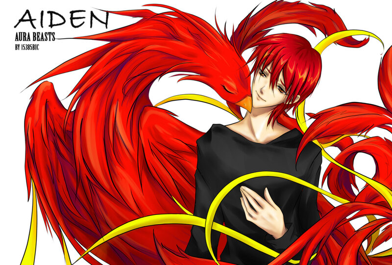 Red-haired Character with Phoenix