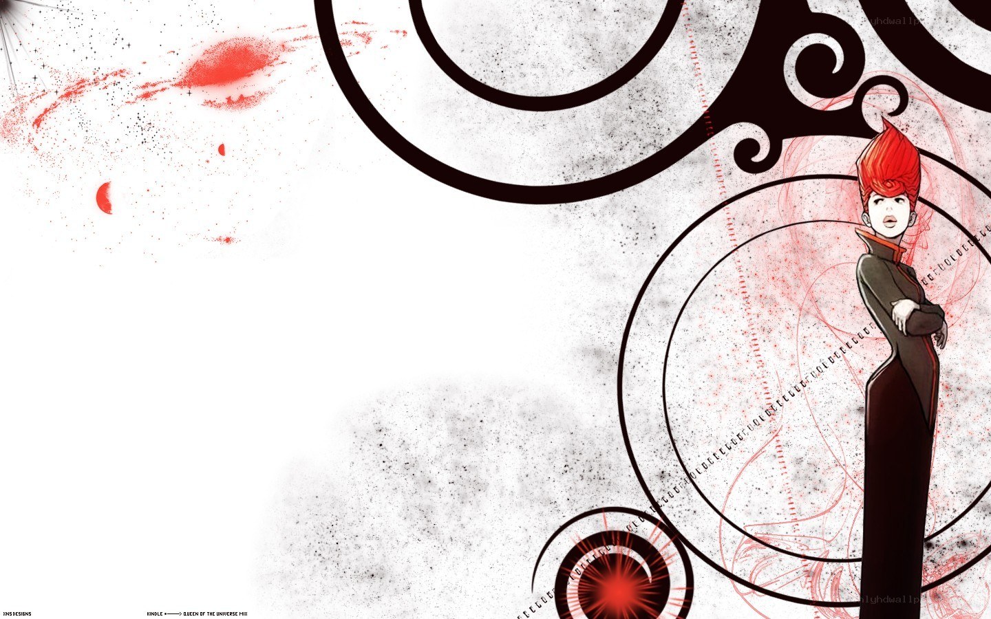 red-haired character with swirls