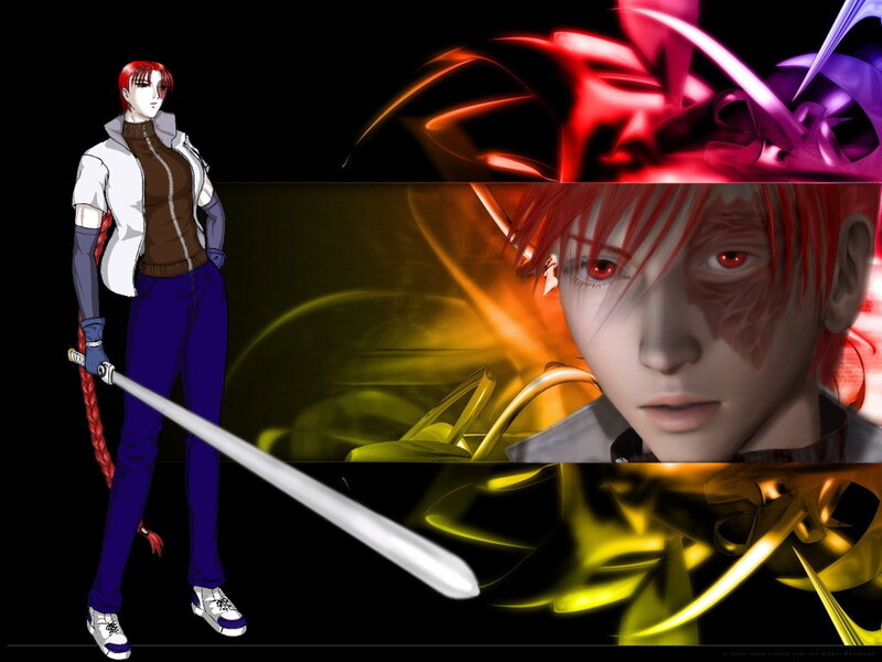 Red-haired Character with Sword — Black