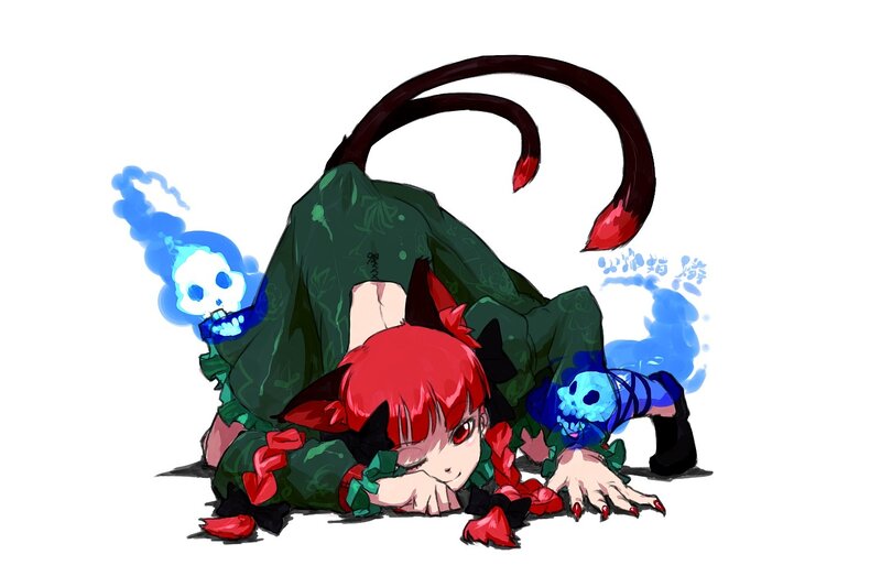 red-haired character with tails