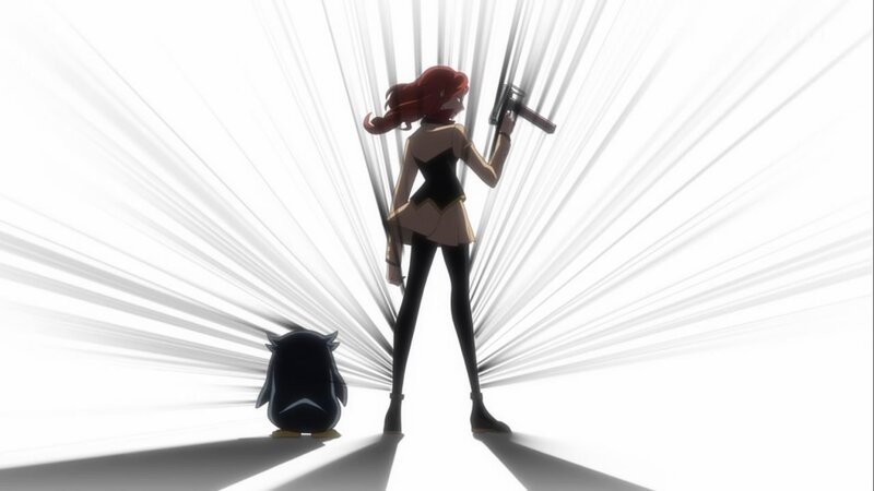 Red-haired character with weapon