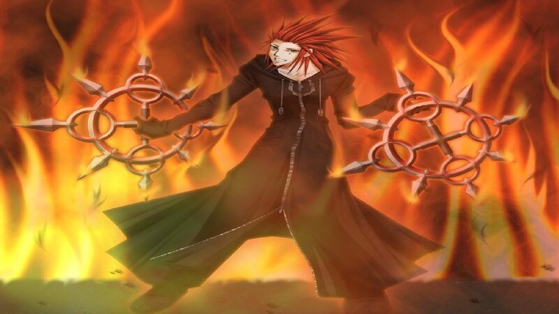Red-haired Character with Weapons
