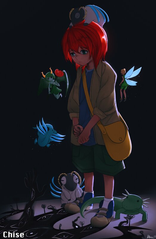 Red-haired Child with Creatures