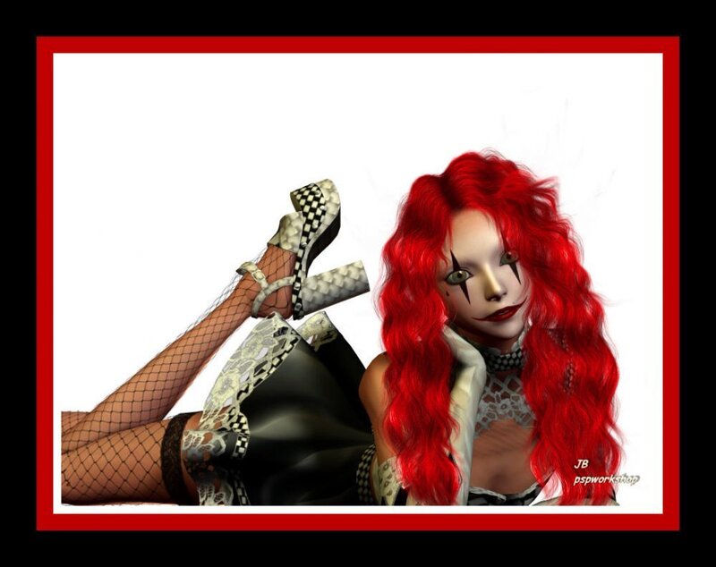 red-haired clown character