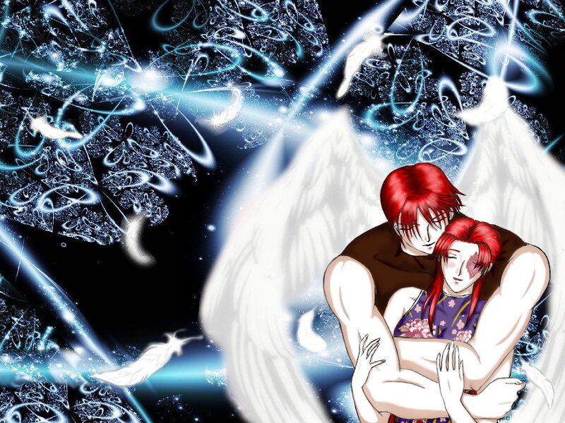 Red-haired Couple Hugging