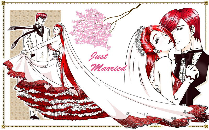 Red-haired Couple in Wedding