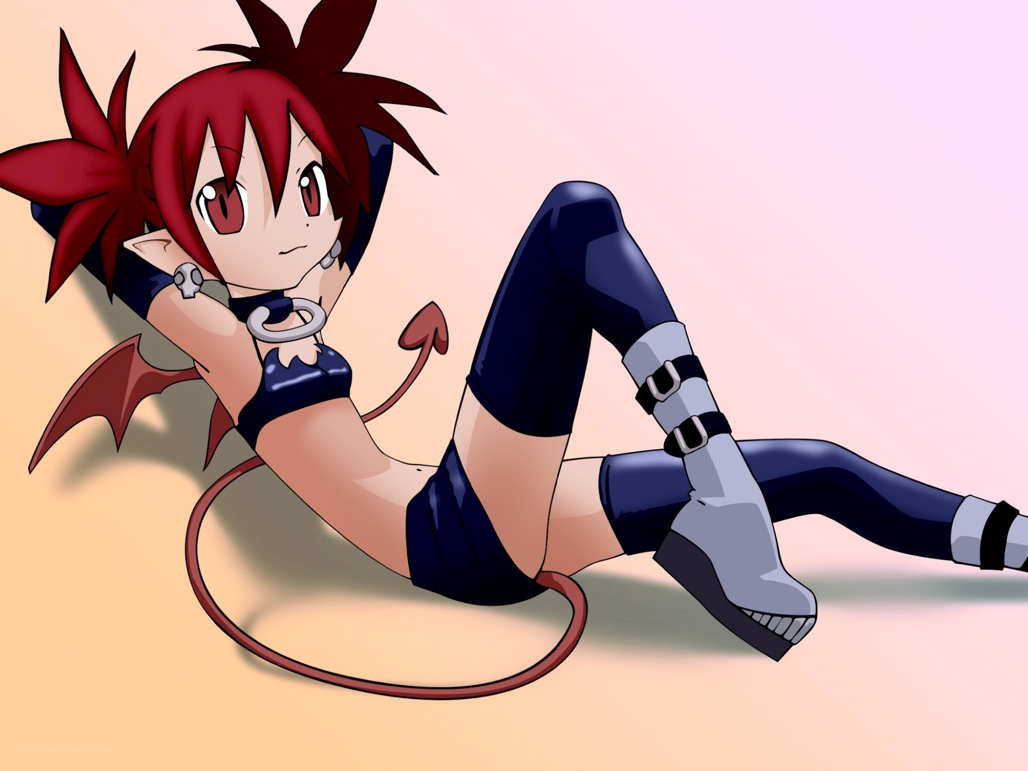 red-haired demon girl character