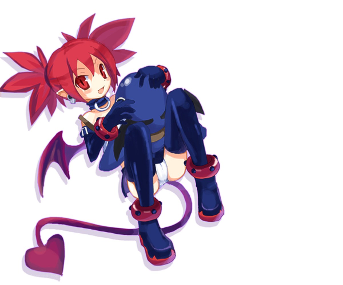 red-haired demon girl character