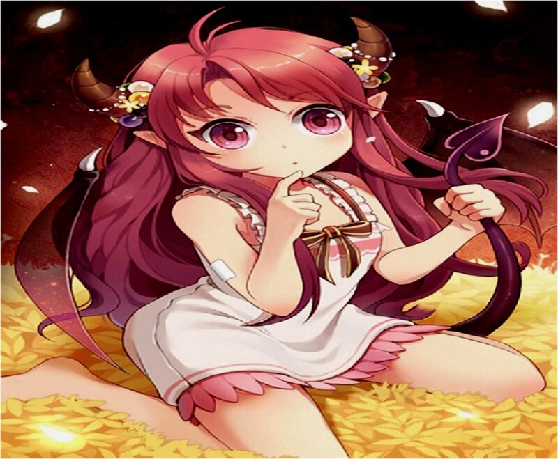 Red-haired Demon Girl — Pink