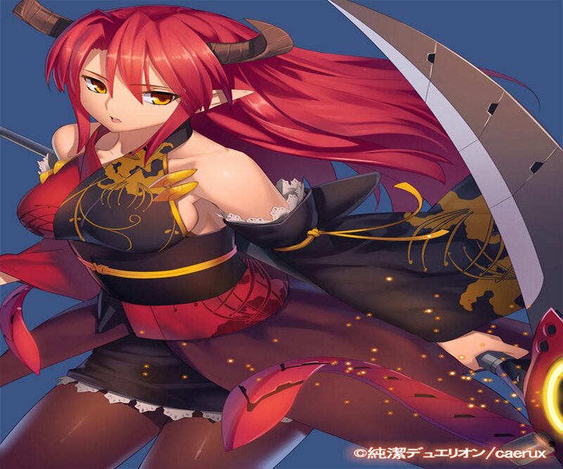 Red-haired Demon Girl — Red, Dramatic, Anime