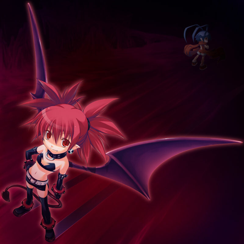 Red-haired demon girl with wings