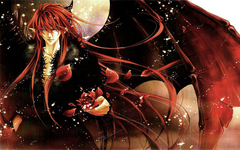 Red-haired Demon with Wings