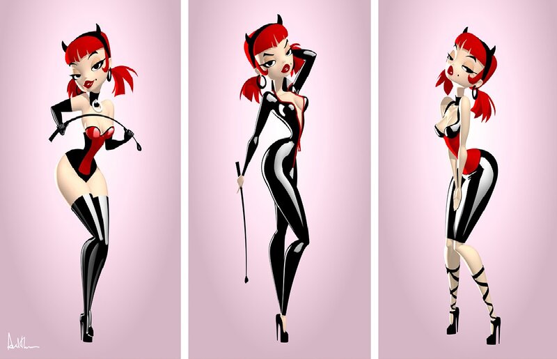 Red-haired Demon Woman — Pink