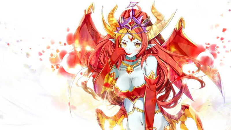 Red-haired Demon Woman — Red, Dramatic, Anime