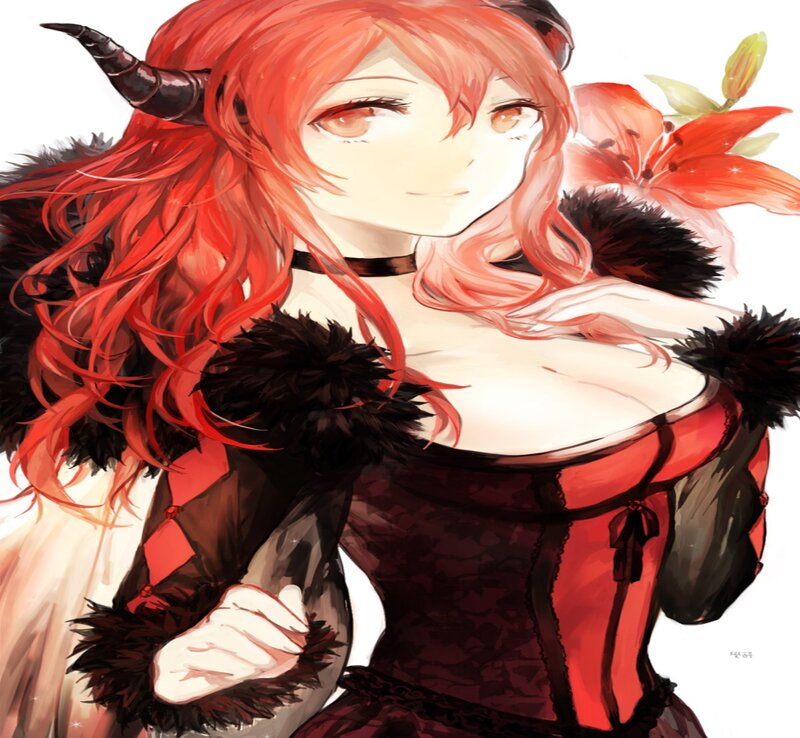 Red-haired Demon Woman — Red, Seductive