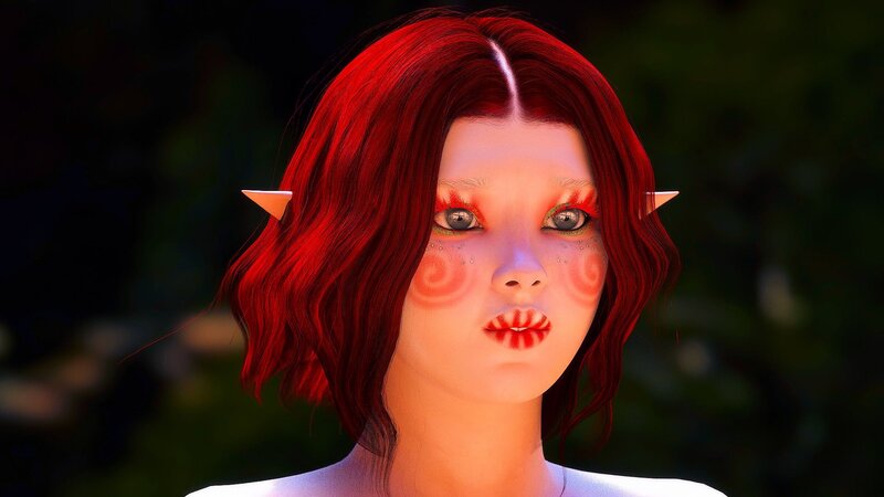 Red-haired Elf Character