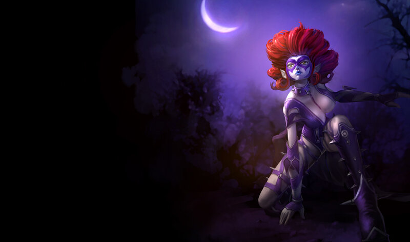 red-haired elf in purple armor