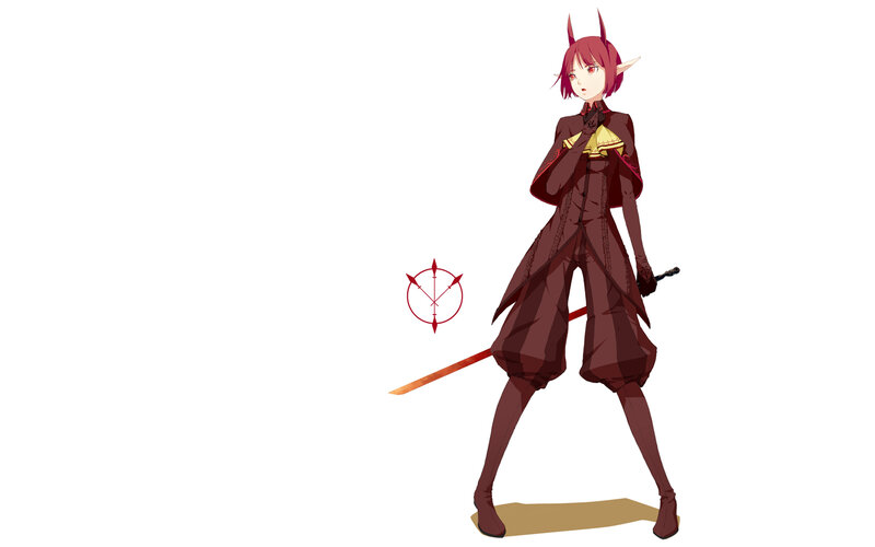 Red-haired Elf Warrior — Brown