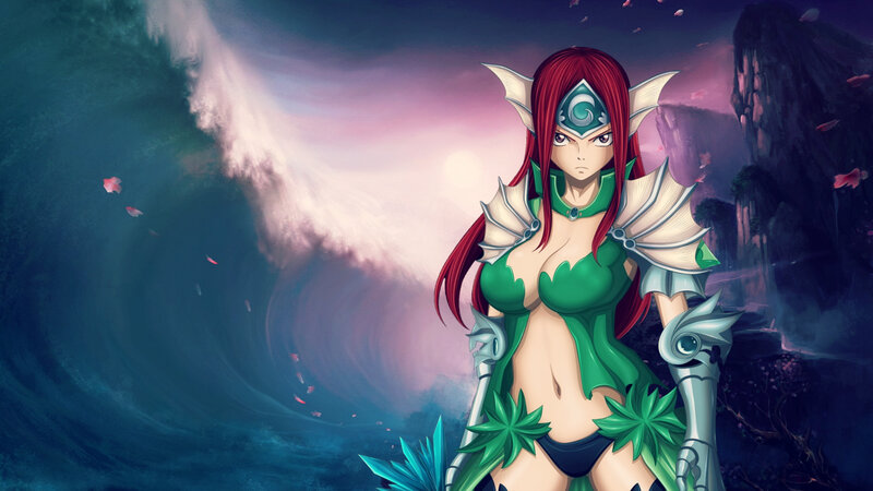 Red-haired Elf Warrior — Green